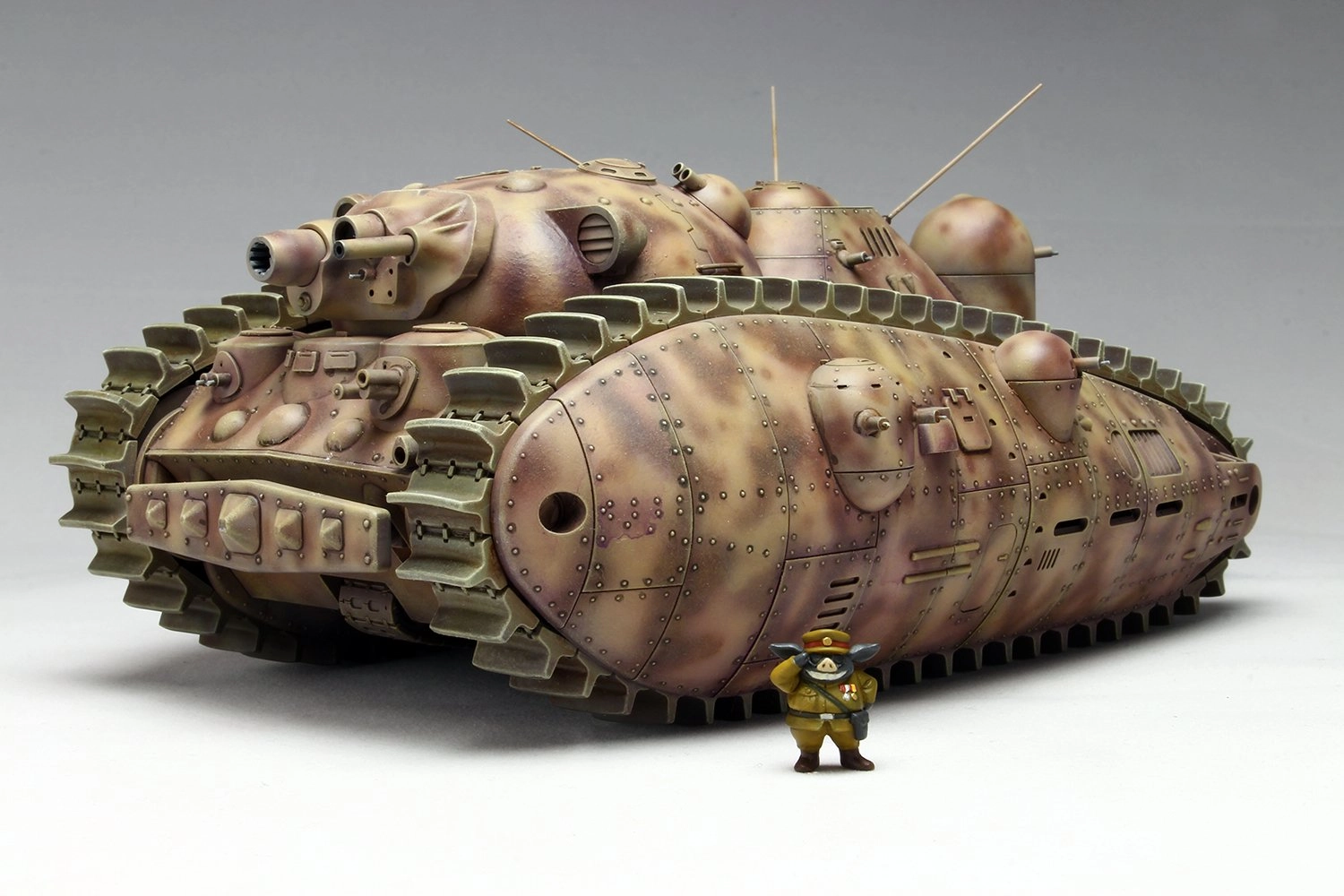 宮崎駿　悪役１号　隊員集合と多砲塔の２つ 完成品 宮崎駿 悪役1号 隊員集合と多砲塔の2つ 完成品 トピックス】「